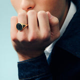 BOUTONS ET BATAILLES RING IN GOLD