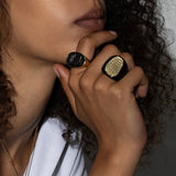 HASHTAG RING IN ONYX