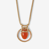 I HEART YOU NECKLACE IN CARNELIAN