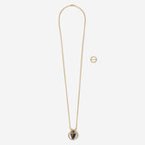 I HEART YOU NECKLACE IN HEMATITE