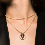 I HEART YOU NECKLACE IN CARNELIAN