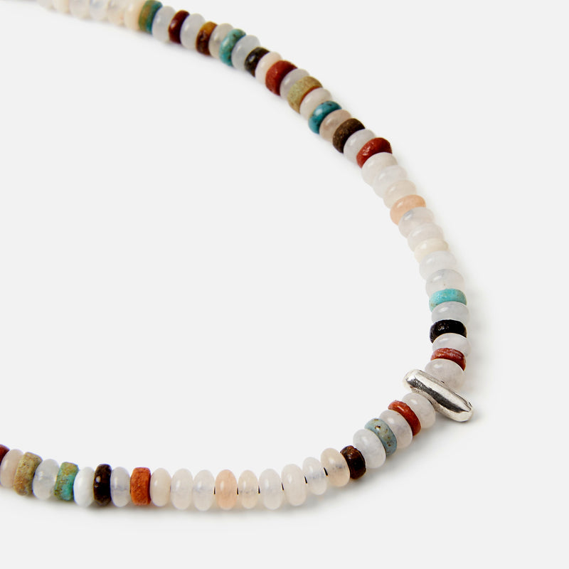 FAIENCE NECKLACE WITH AGATE