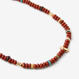 FAIENCE NECKLACE WITH JASPER